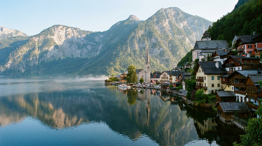 AI-generated illustration of hallstatt austria