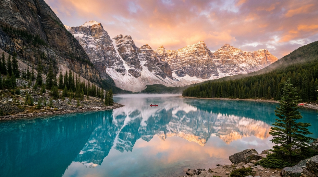 AI-generated illustration of moraine lake