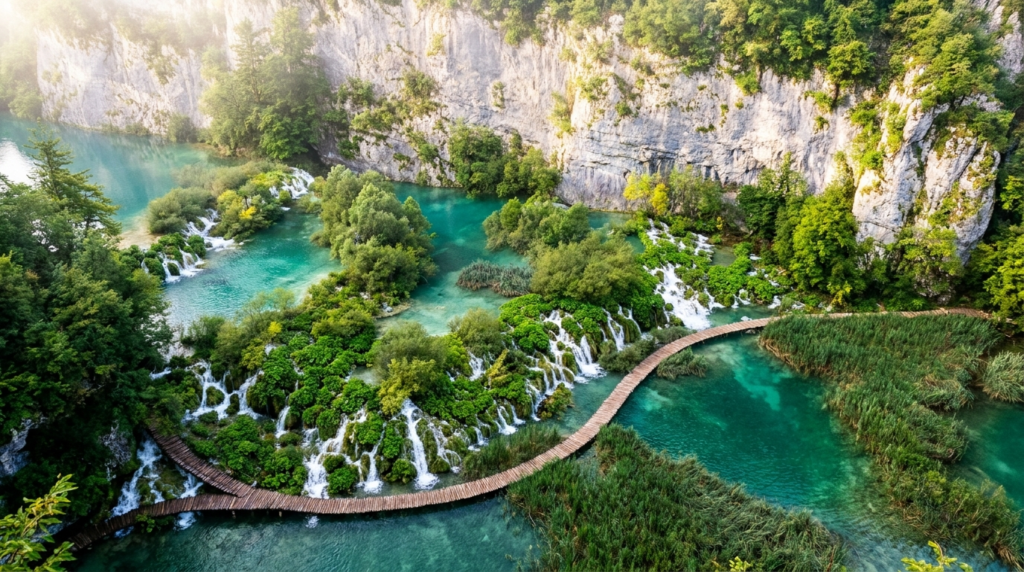 AI-generated illustration of plitvice lakes national park